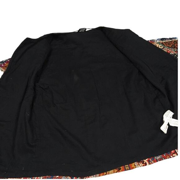 Zara Trafalulc Jacket Multi-Color Beaded Patchwork 3/4 Sleeve Cotton Women's M - Picture 12 of 14